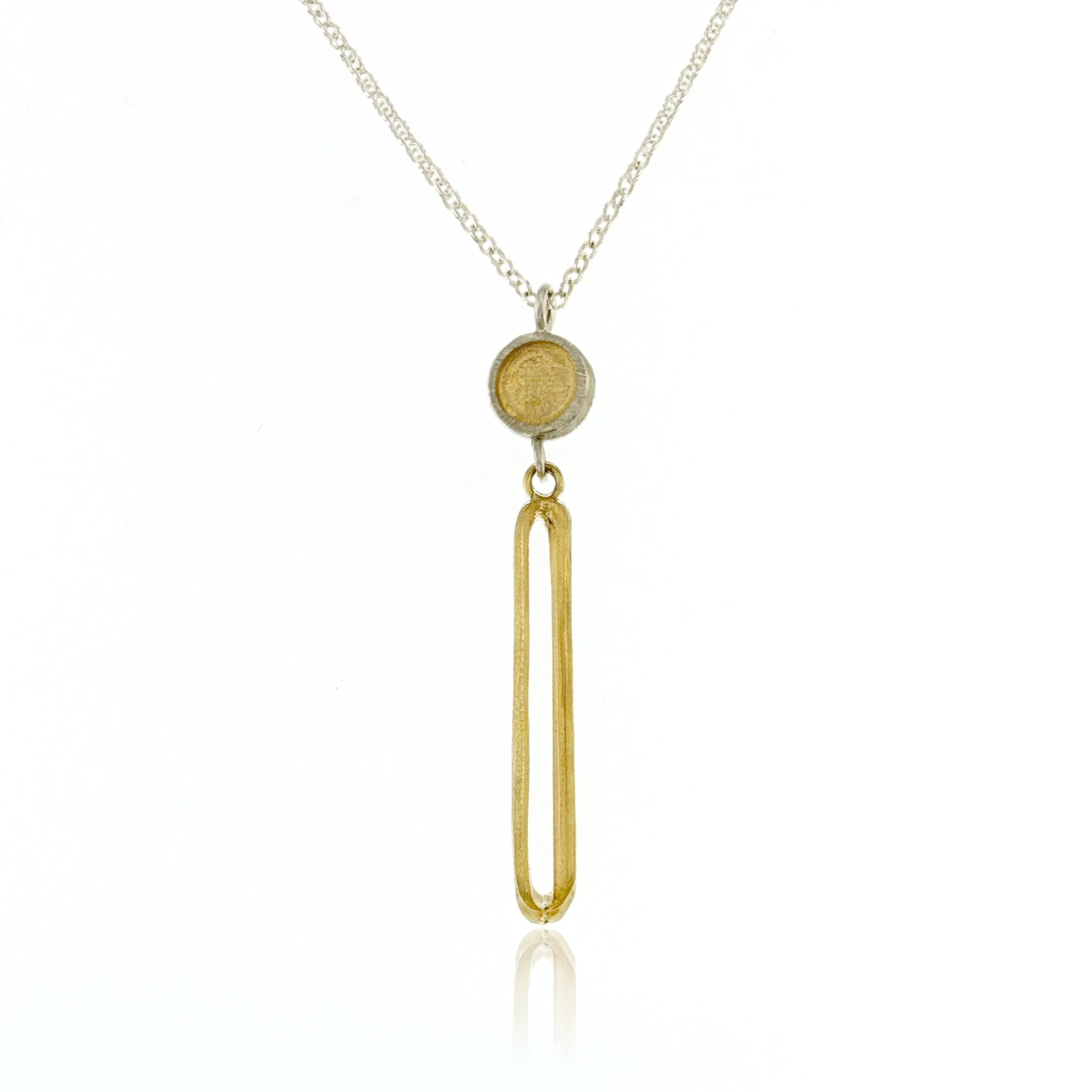 Mysterium Collection Sterling & Vermeil Oval & Dot Necklace