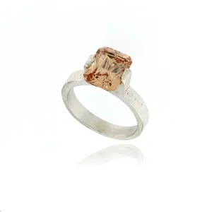 Mysterium Collection Sterling Champagne CZ Ring