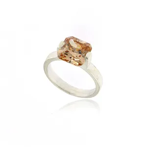 Mysterium Collection Sterling Champagne CZ Ring