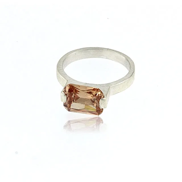 Mysterium Collection Sterling Champagne CZ Ring