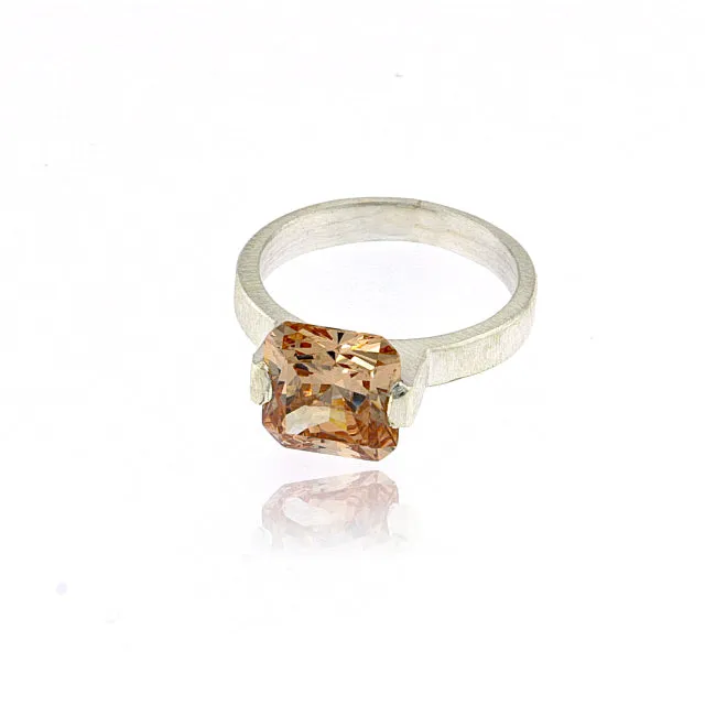 Mysterium Collection Sterling Champagne CZ Ring