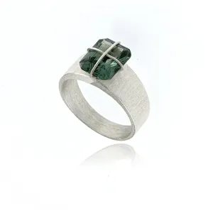 Mysterium Collection Sterling Green Synthetic Spinel Ring
