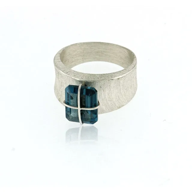 Mysterium Collection Sterling London Blue Topaz Ring