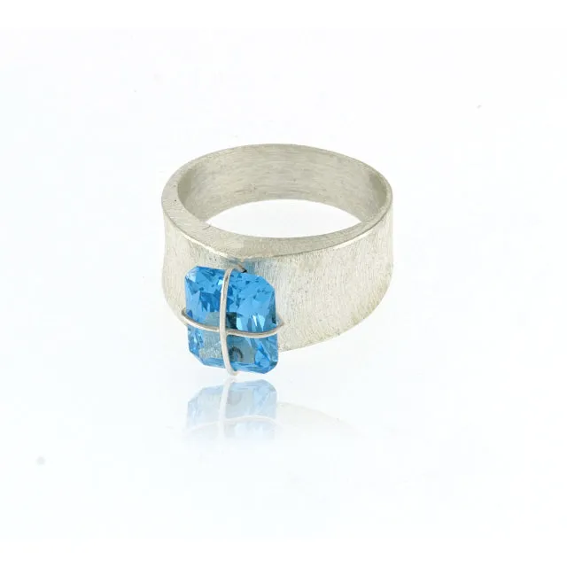 Mysterium Collection Sterling Synthetic Blue Spinel Ring