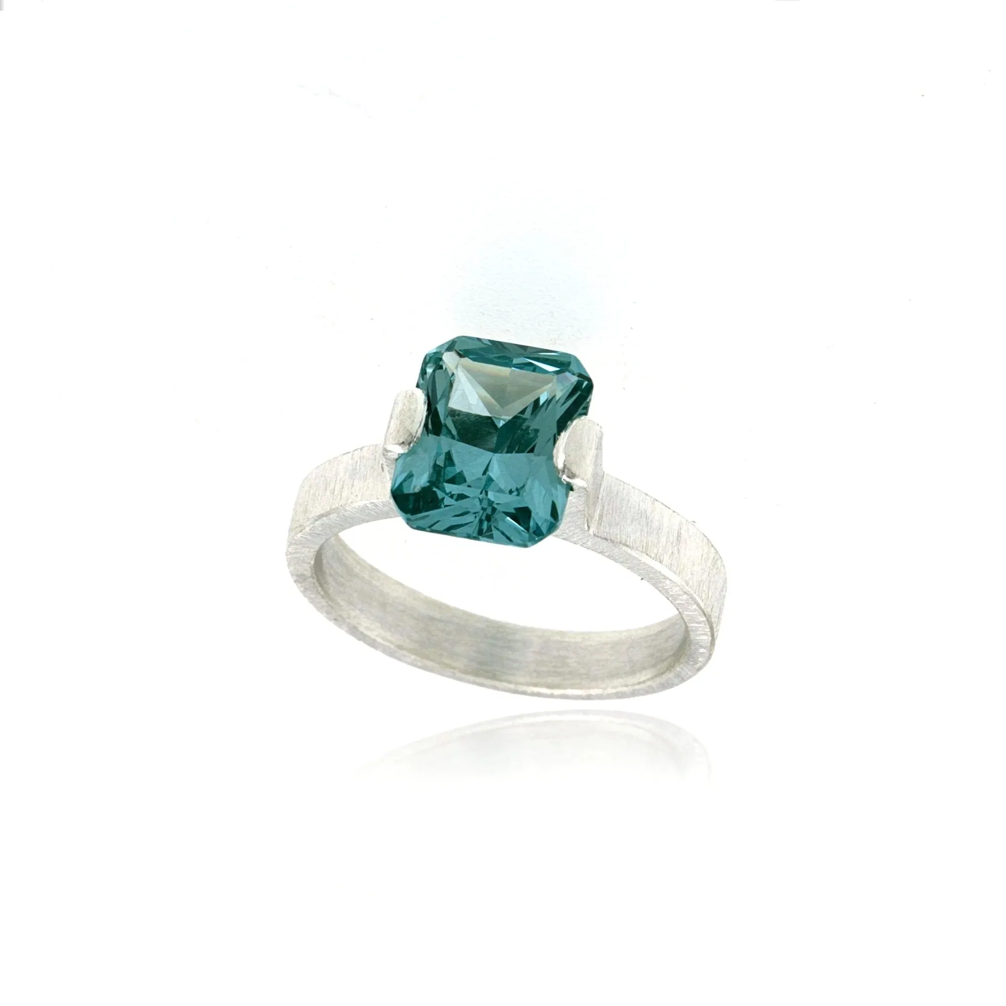 Mysterium Collection Sterling Synthetic Green Spinel Ring