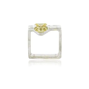 Mysterium Collection Sterling Yellow CZ Ring