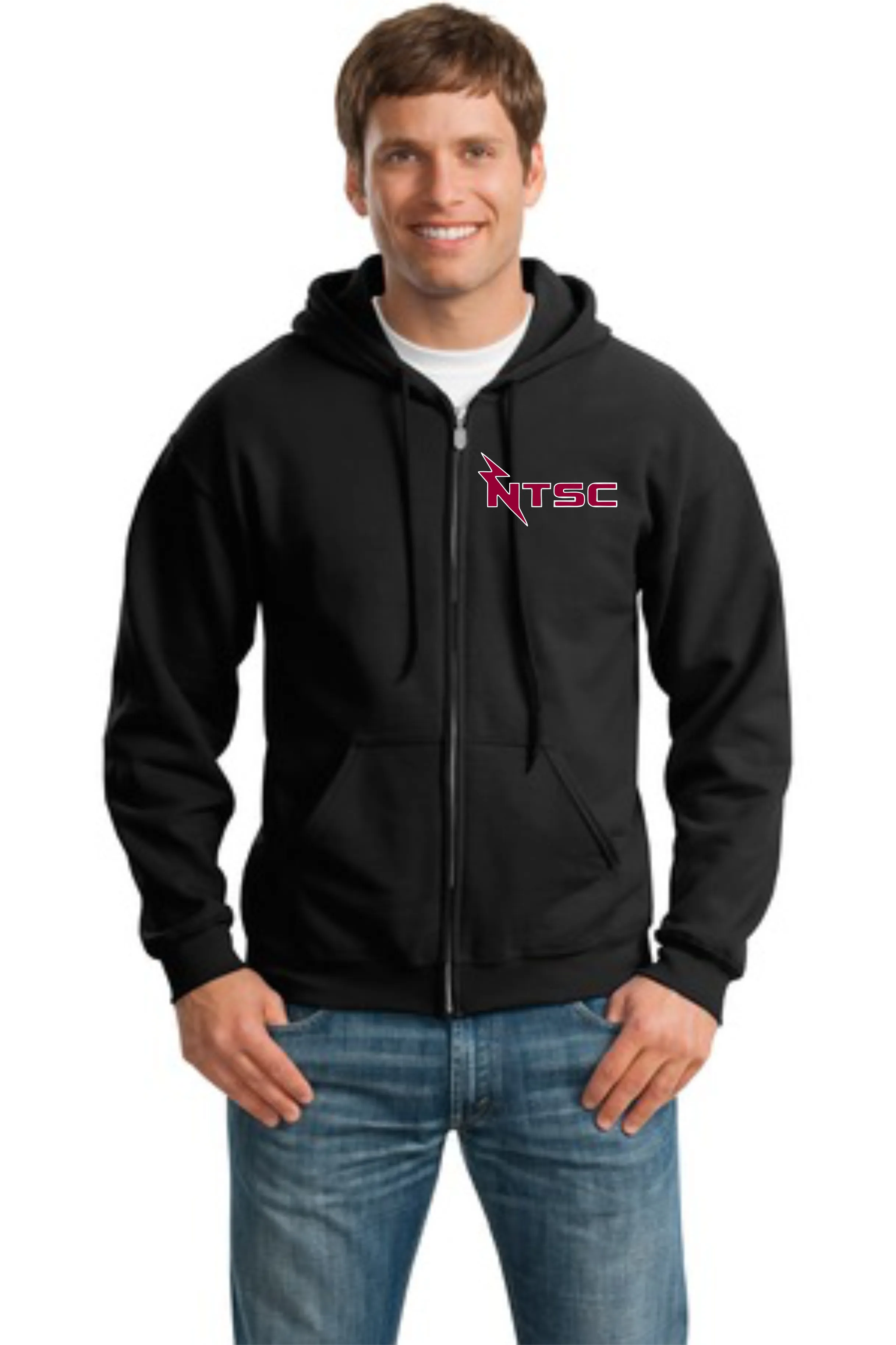 Naugatuck Thunderfish Embroidered Full Zip Hooded Sweatshirt