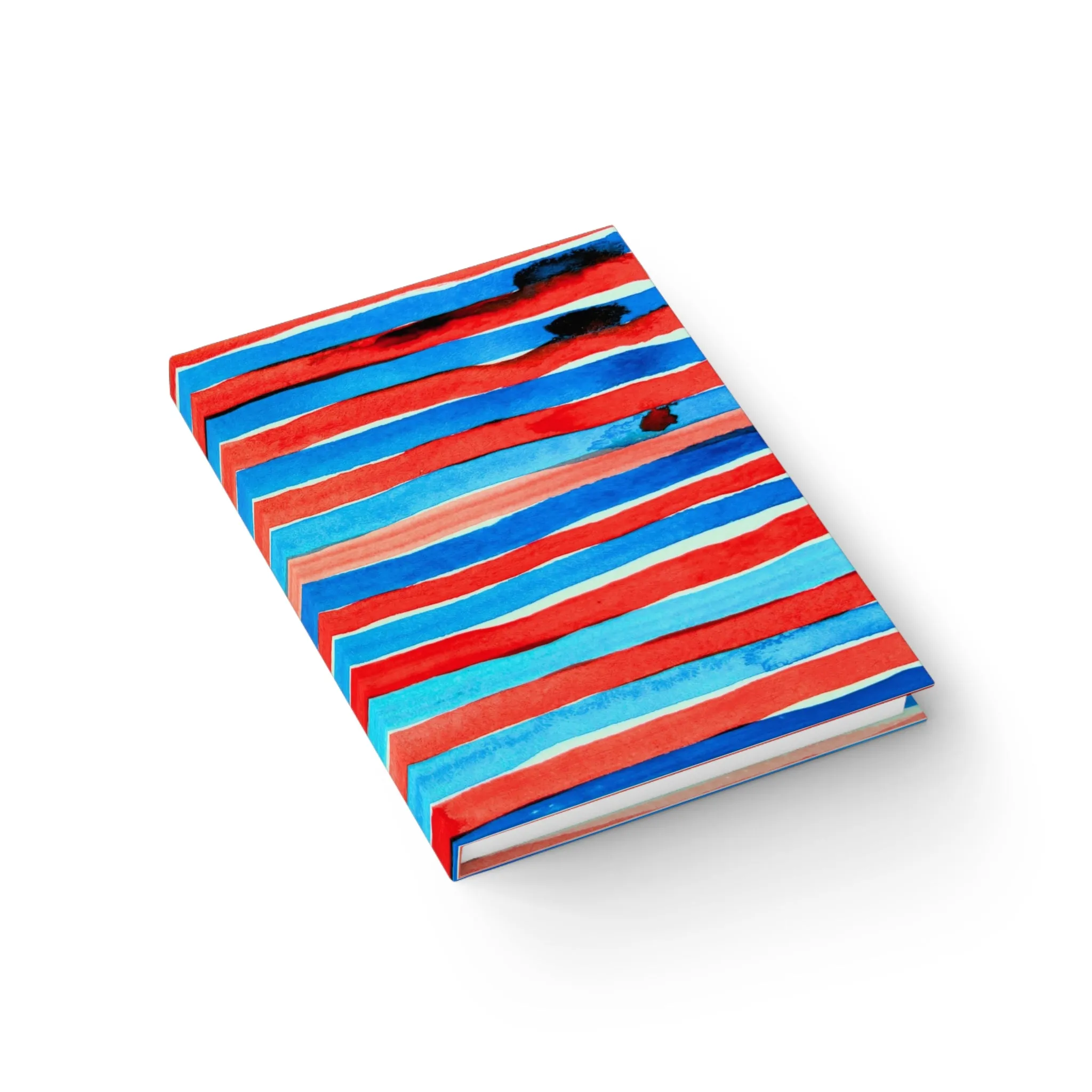 Neon Blue   Red Candy Stripe Journal