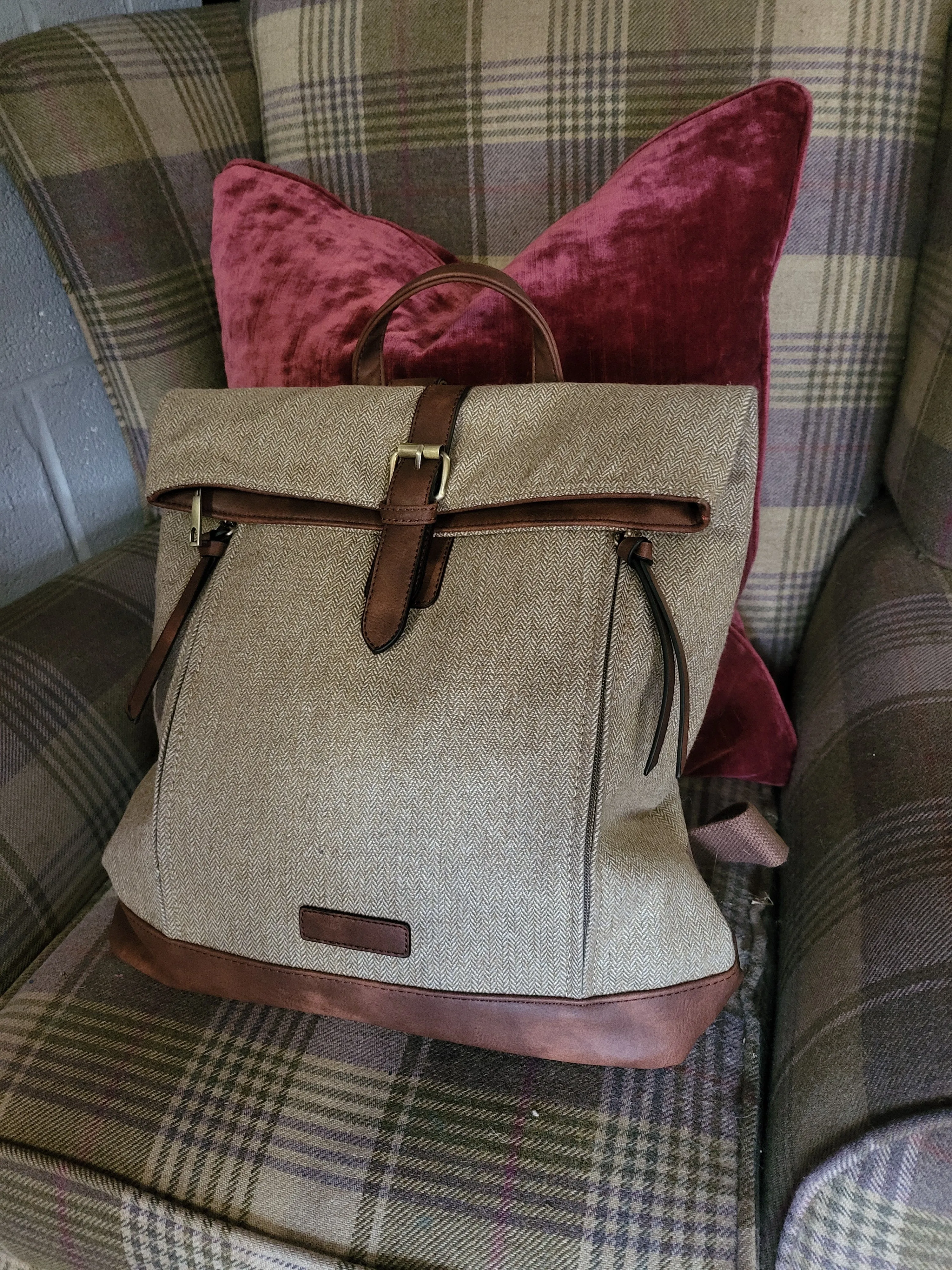 NEW Country Style Tweed Backpack  ❤