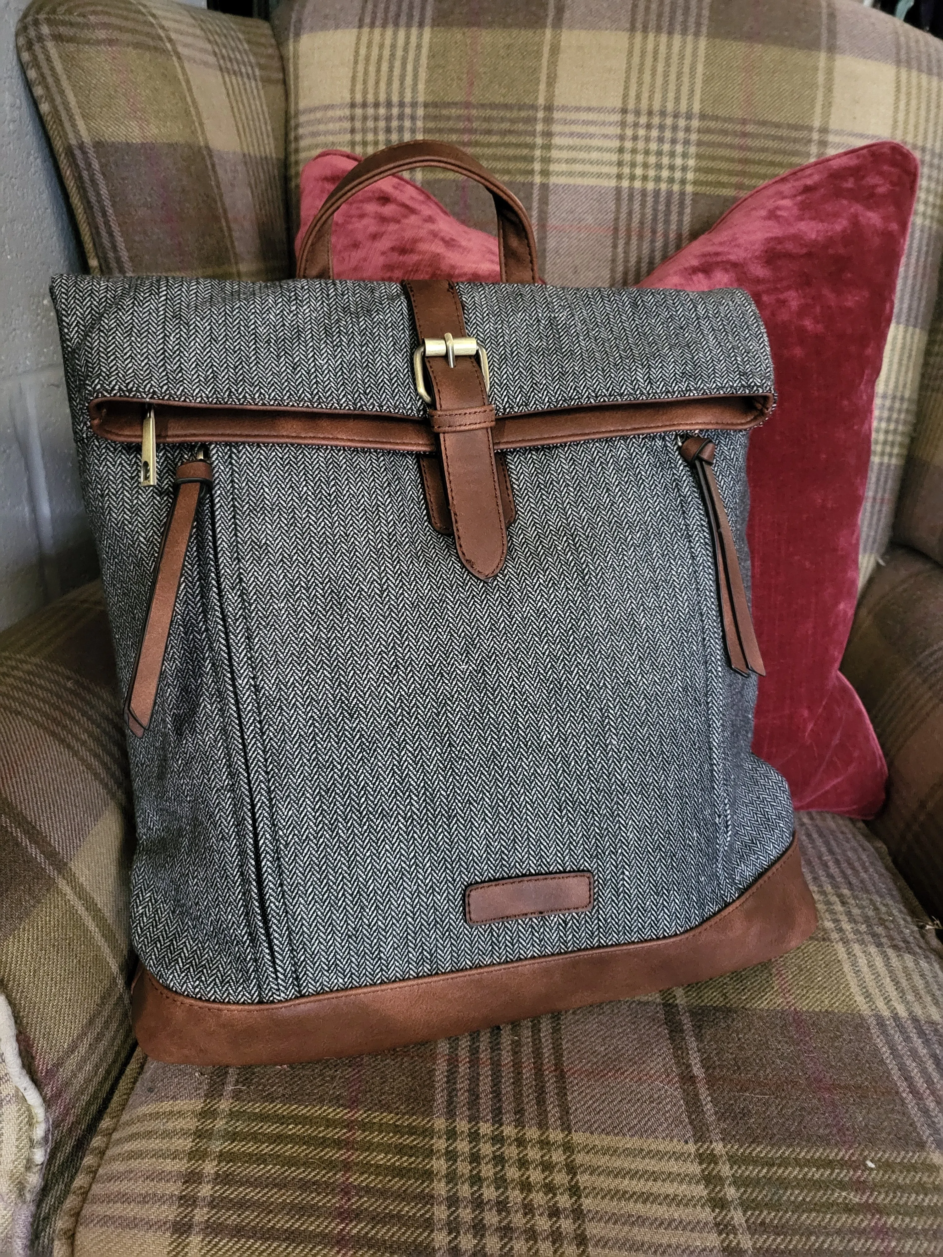 NEW Country Style Tweed Backpack  ❤