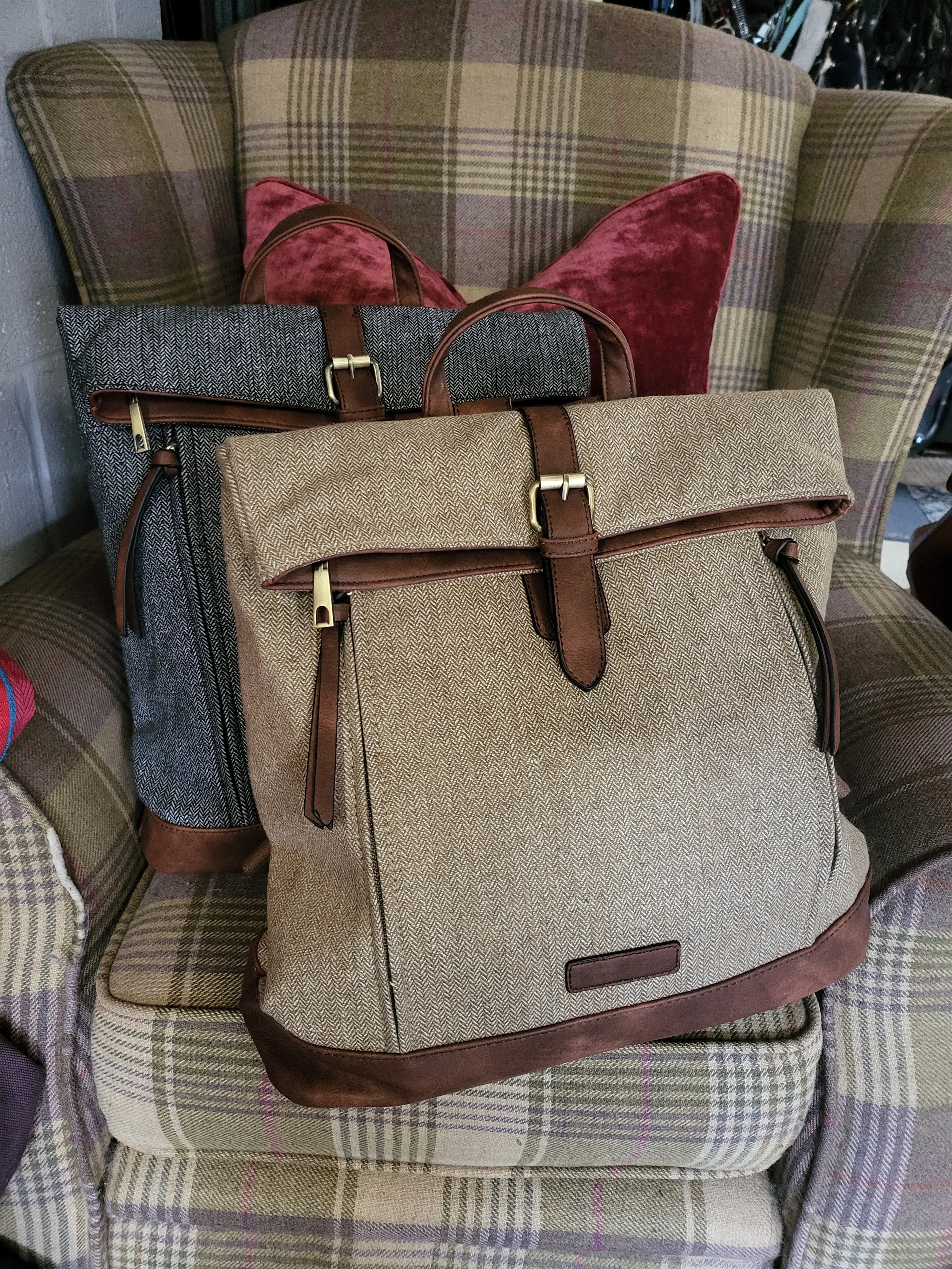NEW Country Style Tweed Backpack  ❤