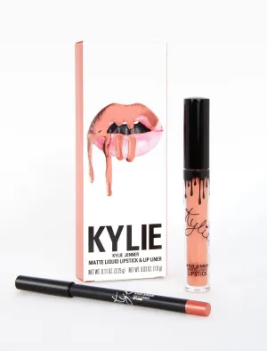 New in box! KYLIE DIRTY PEACH MATTE LIP KIT COMFORTABLE ON LIPS. 8-HOUR WEAR!