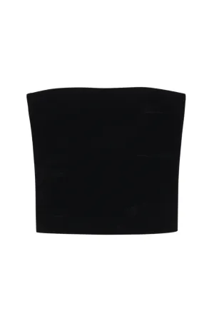 Nicole Strapless Compact Knit Top | Black