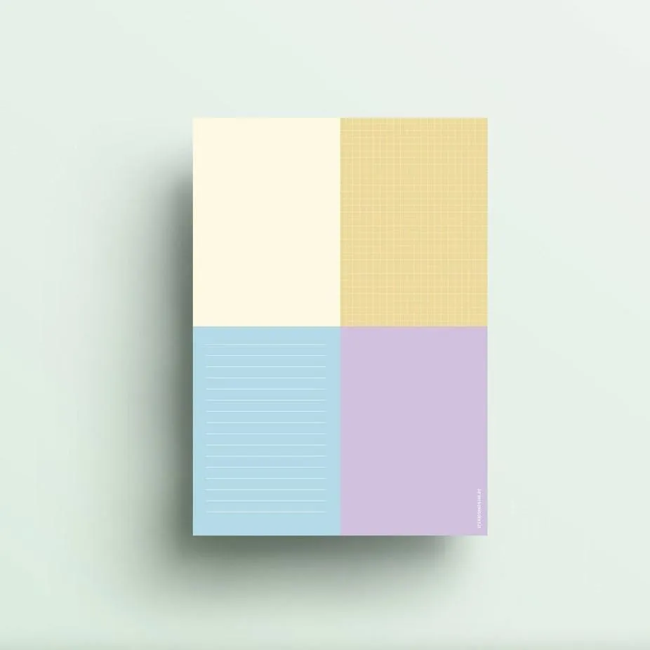 Notizblock A5 "Colorblock pastell"