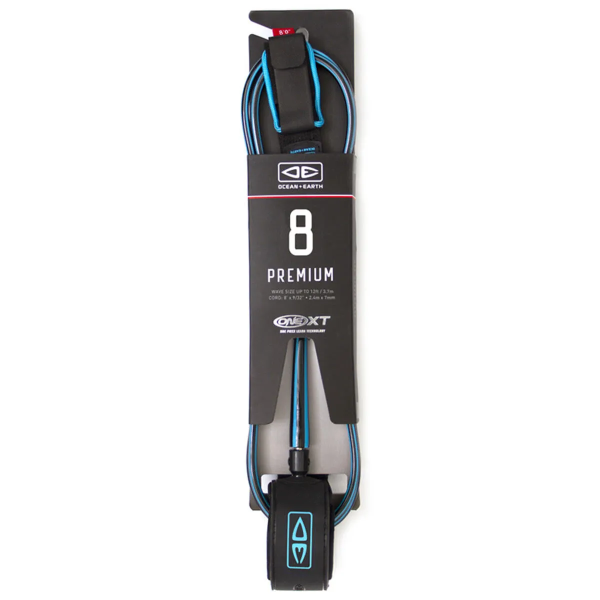 OCEAN & EARTH XT 8'0 ONE PIECE LEASH BLACK BLUE