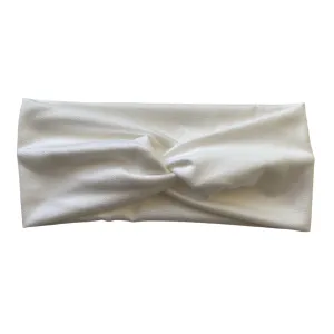 Off-White Matte Faux Knot Headband