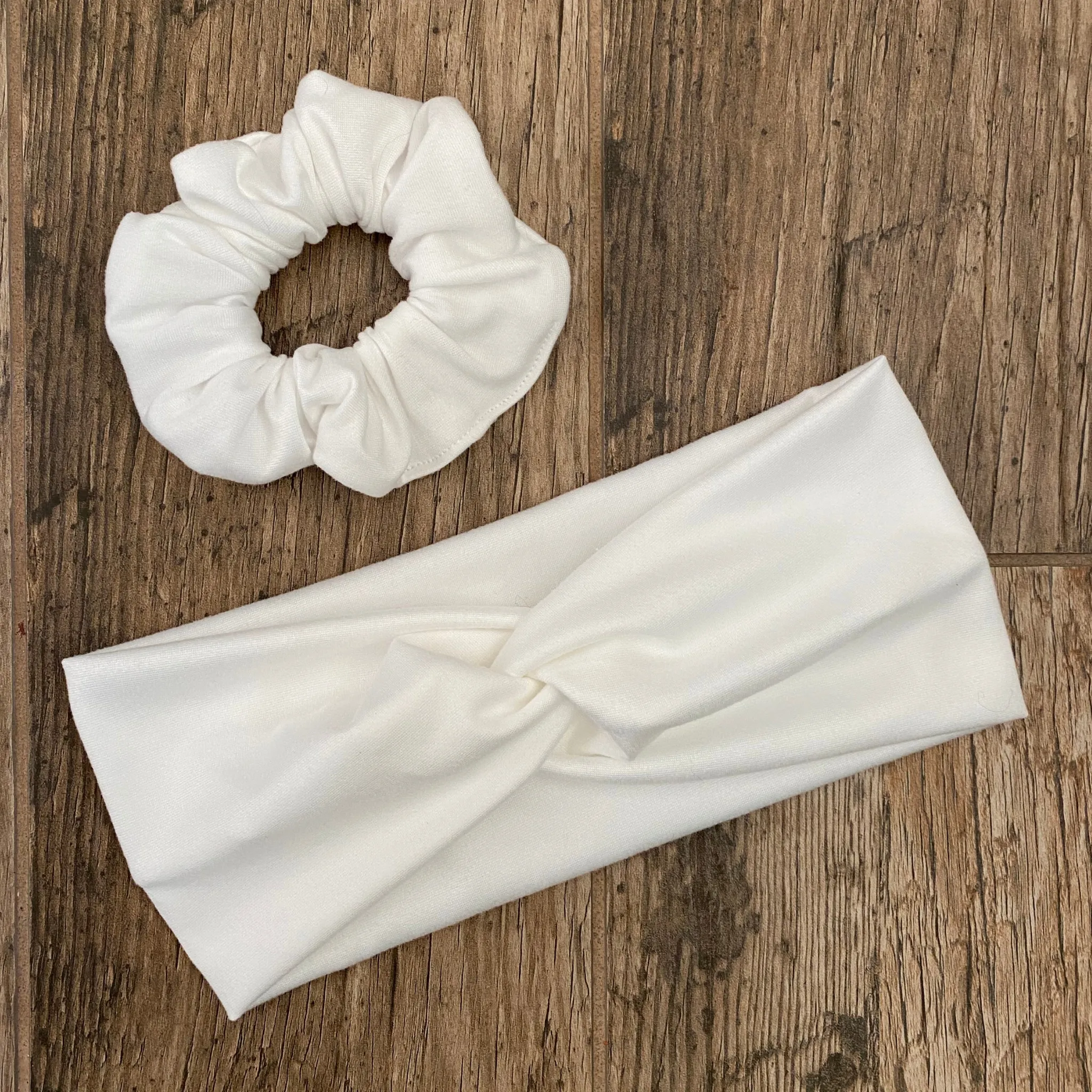 Off-White Matte Faux Knot Headband