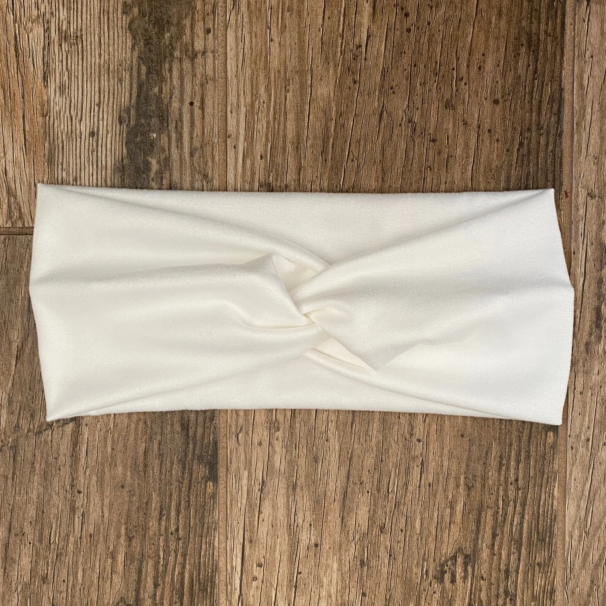 Off-White Matte Faux Knot Headband