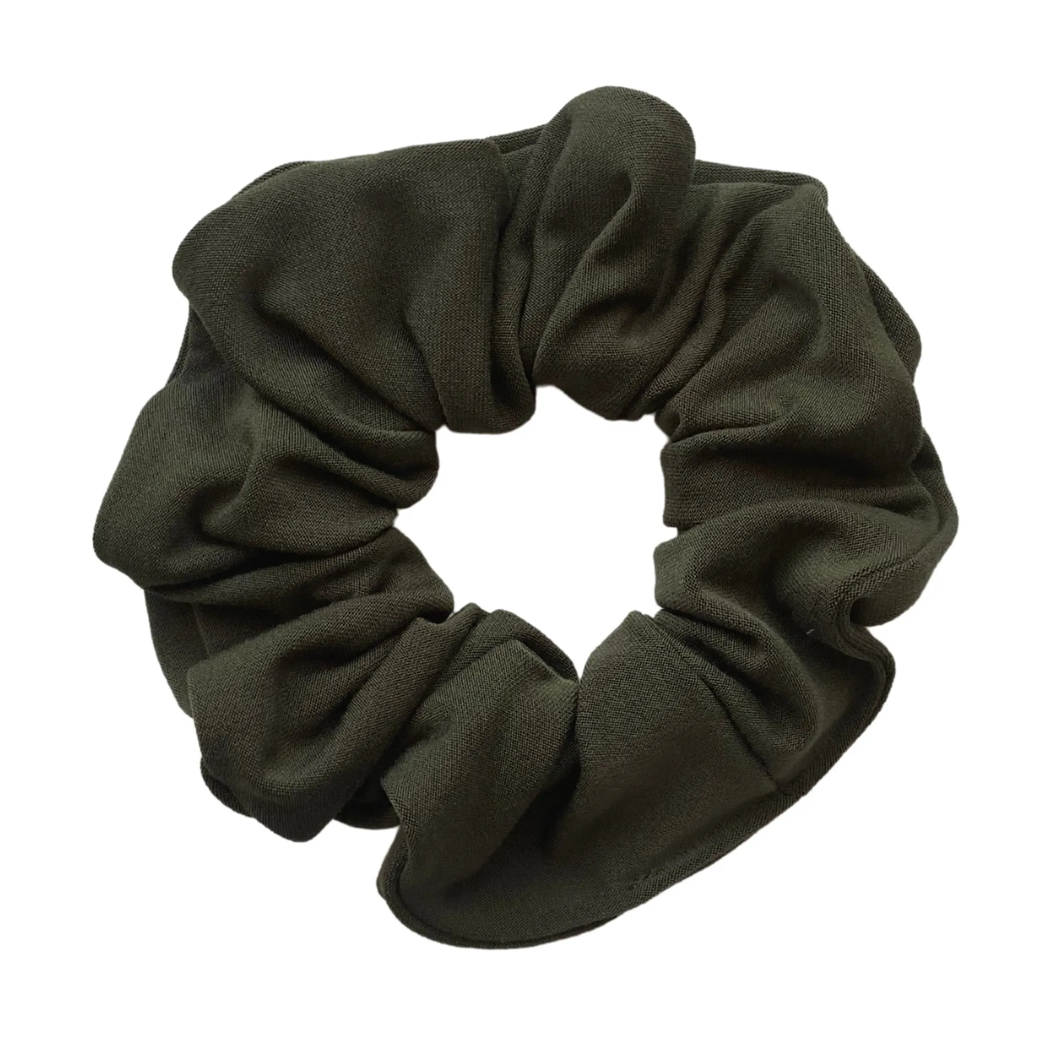 Olive Green Matte Scrunchie