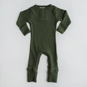 Olive Zip Growsuit
