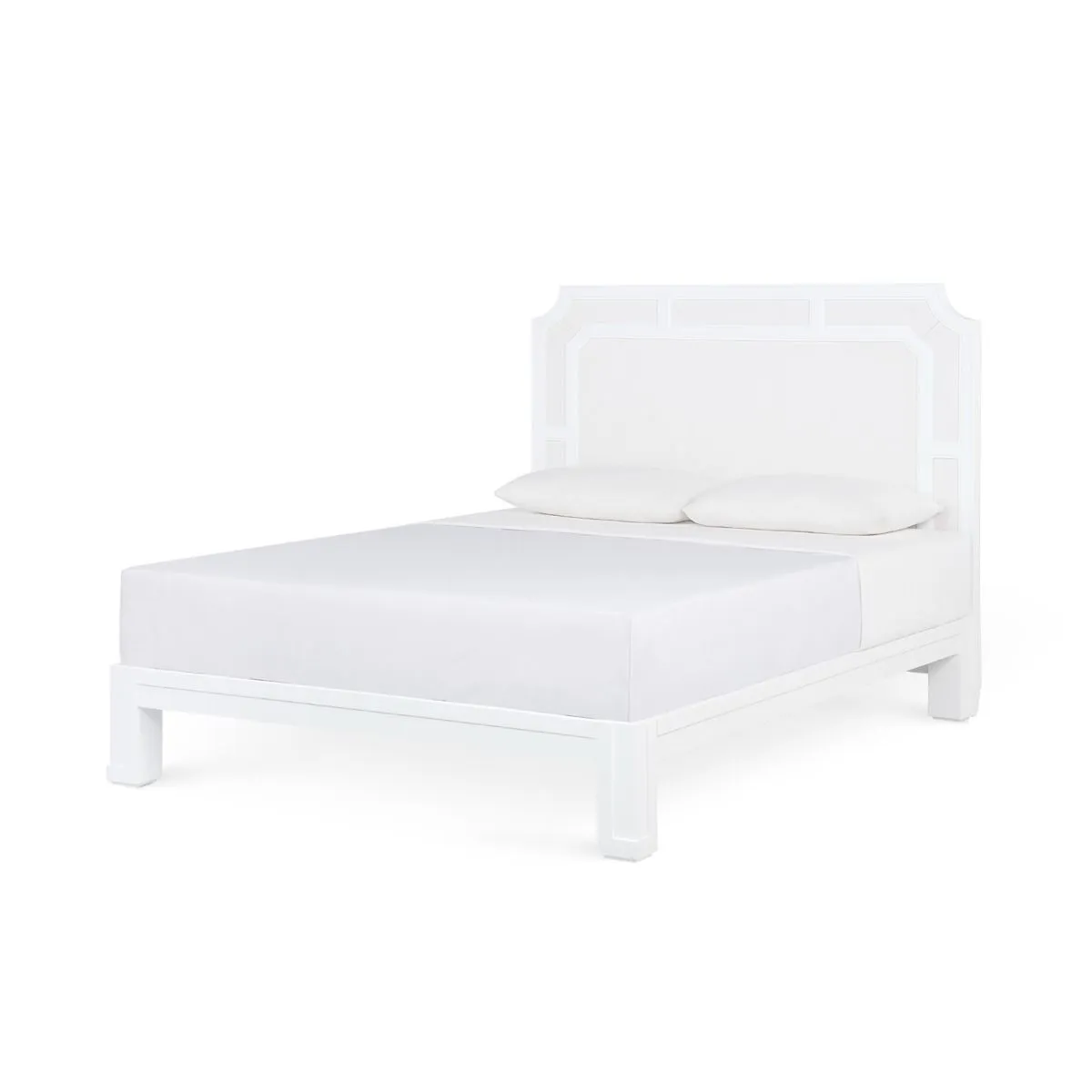 Olivia King Headboard With Ryder Bed Frame / Soft White, Vanilla