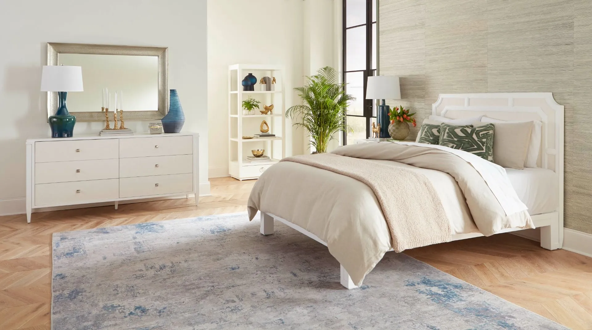 Olivia Queen Headboard / Soft White