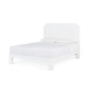 Olivia Queen Headboard With Ryder Bed Frame / Soft White, Vanilla