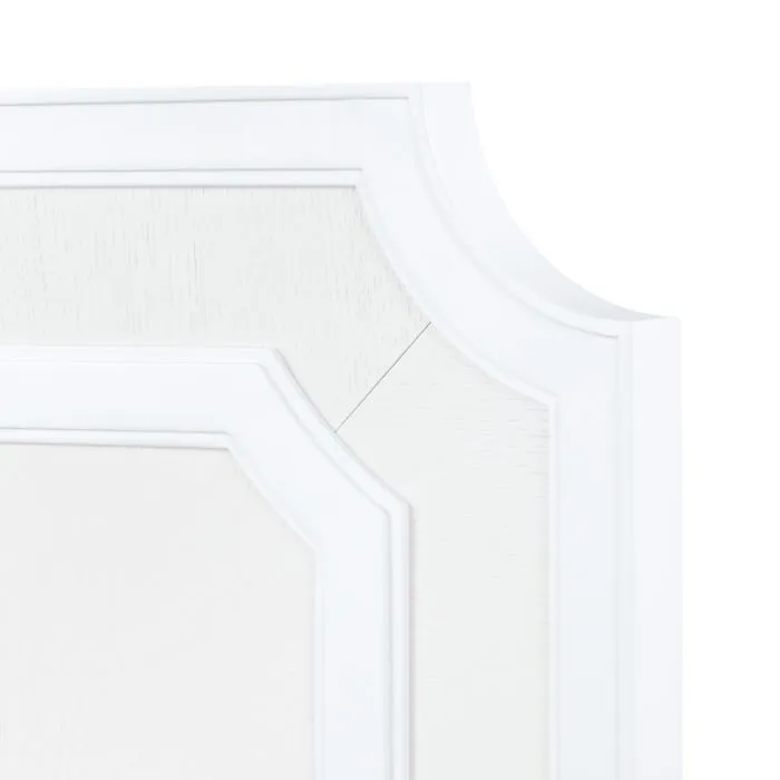 Olivia Queen Headboard With Ryder Bed Frame / Soft White, Vanilla