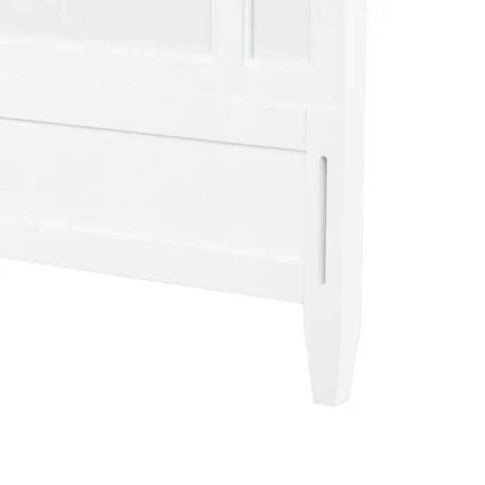 Olivia Queen Headboard With Ryder Bed Frame / Soft White, Vanilla