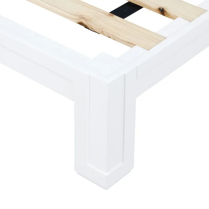 Olivia Queen Headboard With Ryder Bed Frame / Soft White, Vanilla