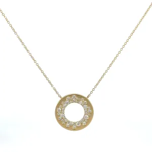 Open Circle Diamond Necklace