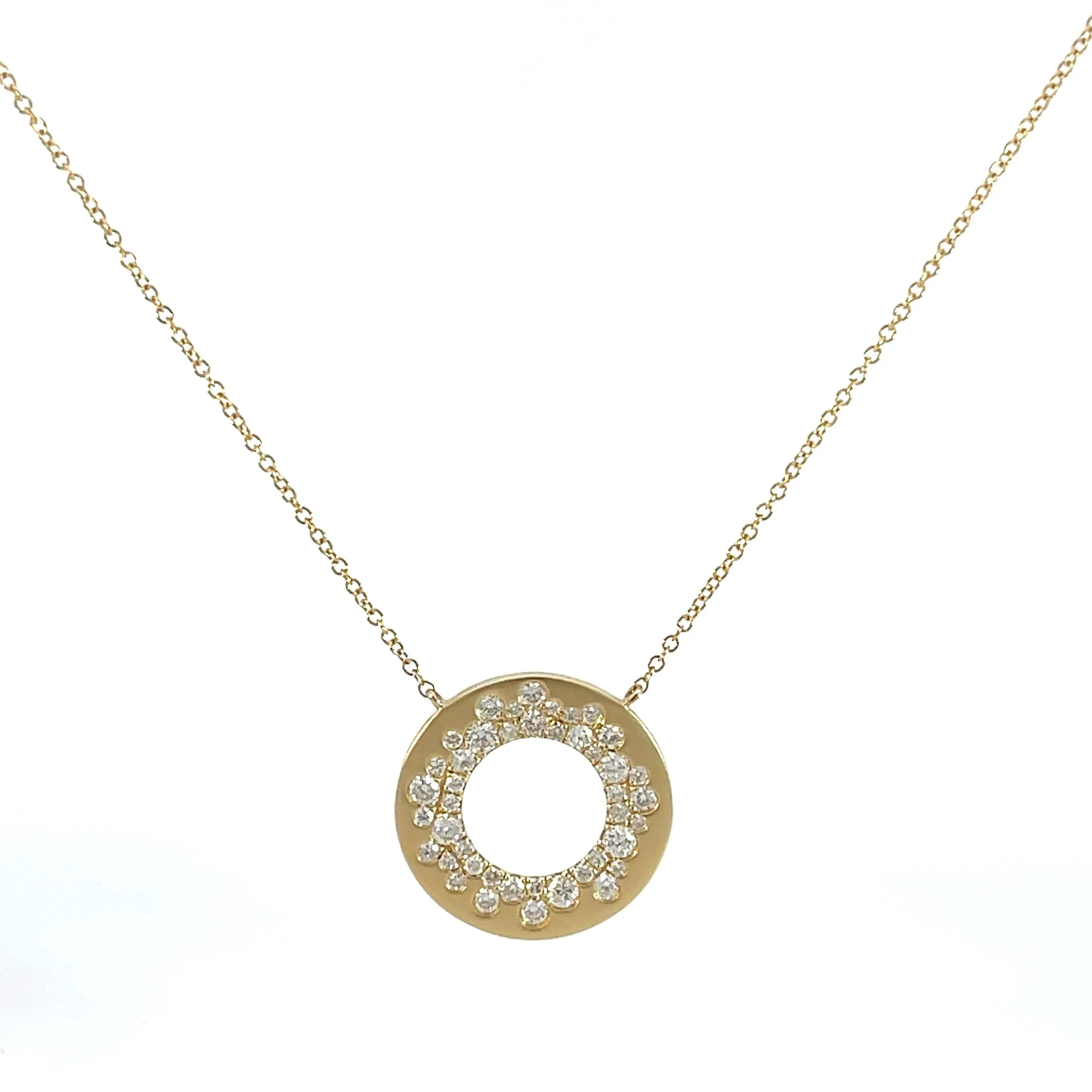 Open Circle Diamond Necklace