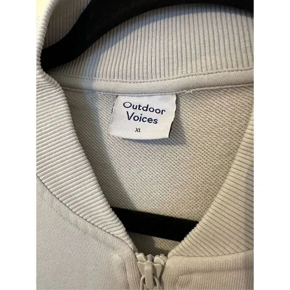 Outdoor Voices Full Zip Long Sleeve Colorblock Varsity Jacket Size XL