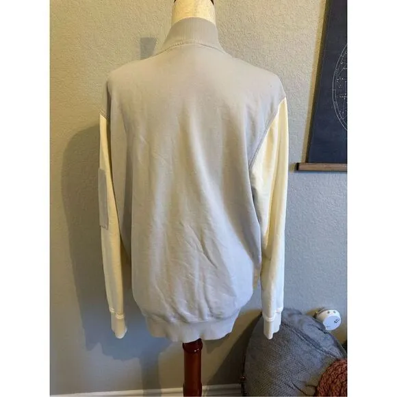 Outdoor Voices Full Zip Long Sleeve Colorblock Varsity Jacket Size XL