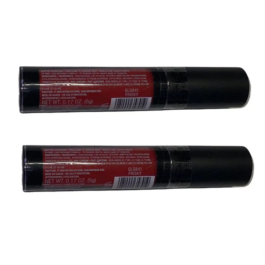 Pack of 2 L.A. Girl Matte Flat Finish Pigment Gloss, Frisky GLG841