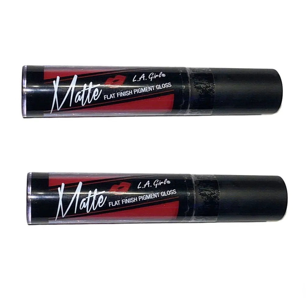 Pack of 2 L.A. Girl Matte Flat Finish Pigment Gloss, Frisky GLG841