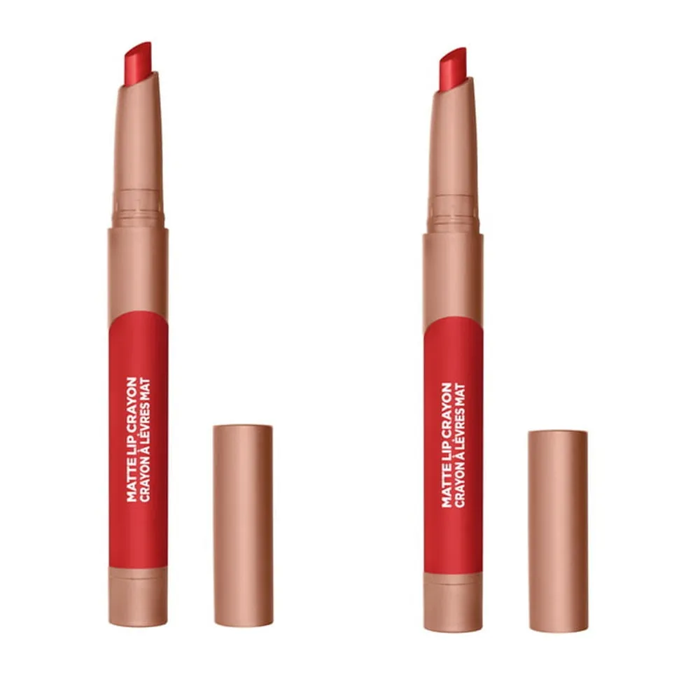 Pack of 2 L'Oreal Paris Infallible Matte Lip Crayon, Caramel Rebel # 506