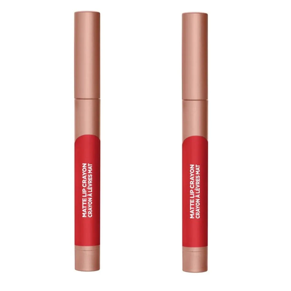 Pack of 2 L'Oreal Paris Infallible Matte Lip Crayon, Caramel Rebel # 506