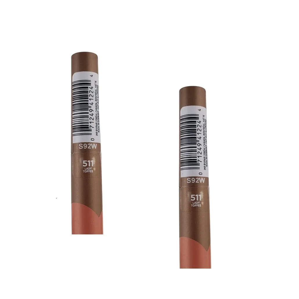 Pack of 2 L'Oreal Paris Infallible Matte Lip Crayon, Lady Toffee # 511