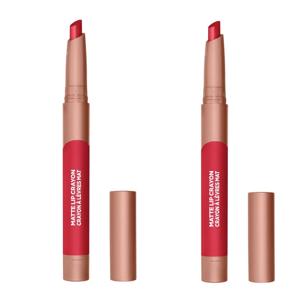 Pack of 2 L'Oreal Paris Infallible Matte Lip Crayon, Little Chili # 505