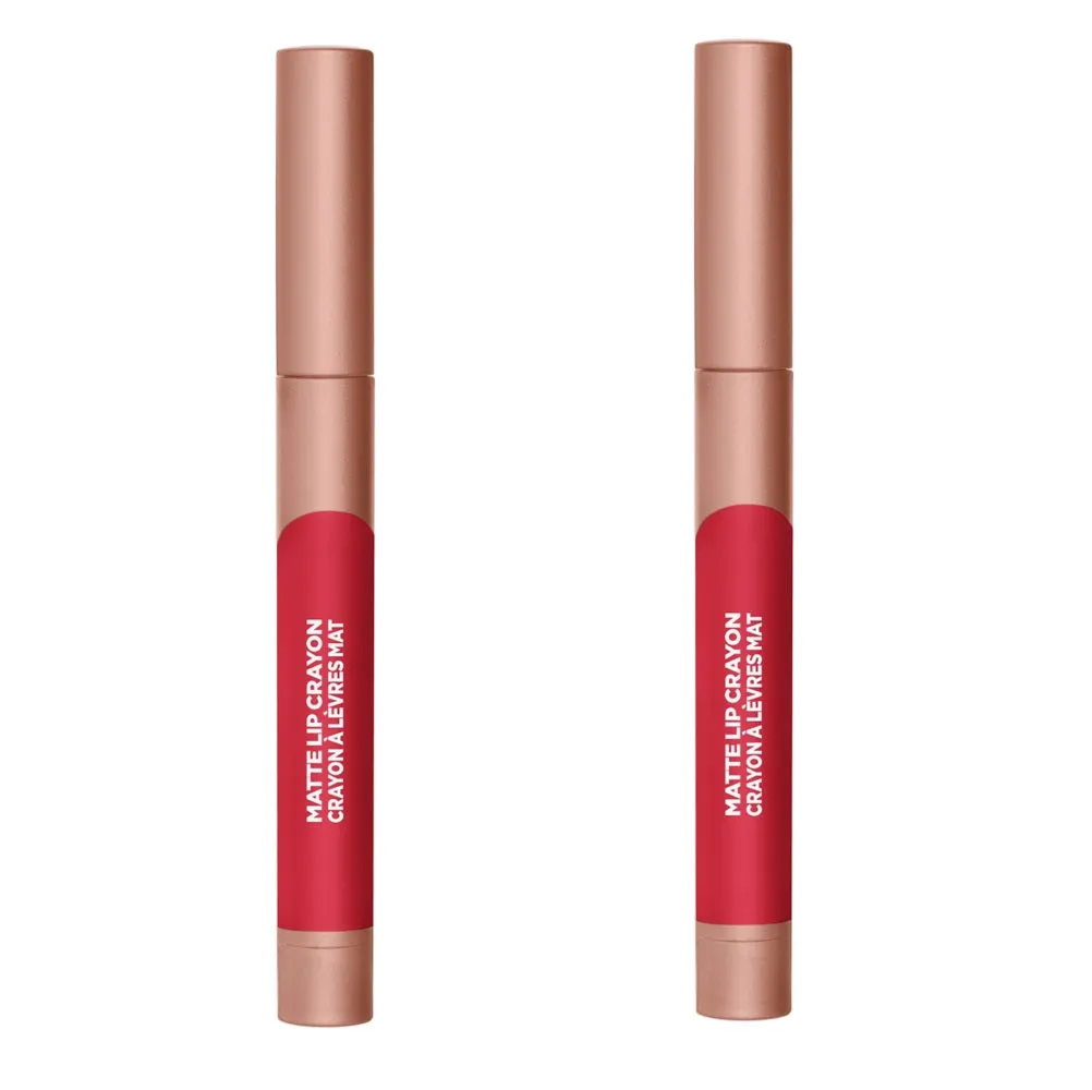 Pack of 2 L'Oreal Paris Infallible Matte Lip Crayon, Little Chili # 505