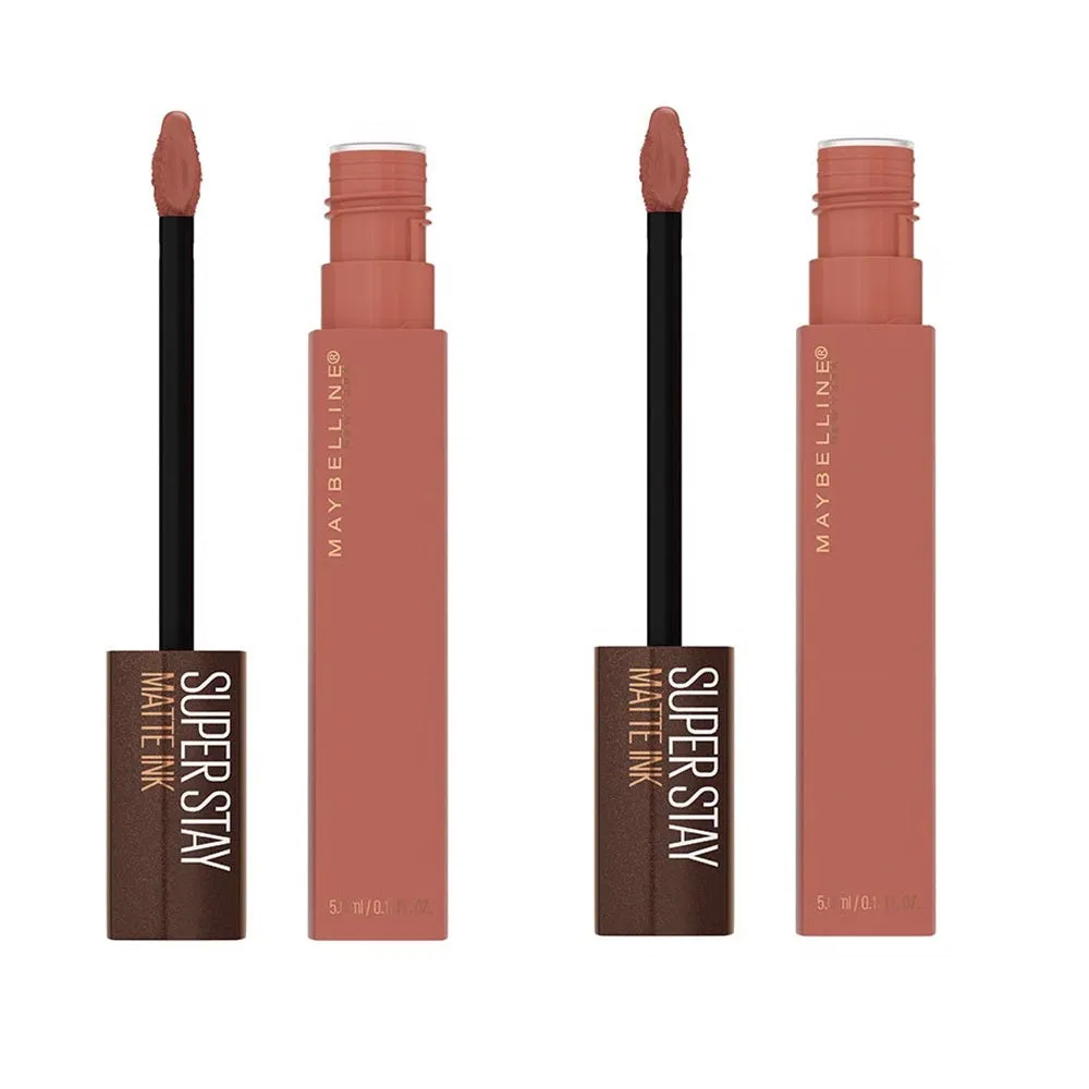 Pack of 2 Maybelline New York SuperStay Matte Ink Liquid Lipstick, Hazelnut Hypnotizer # 260