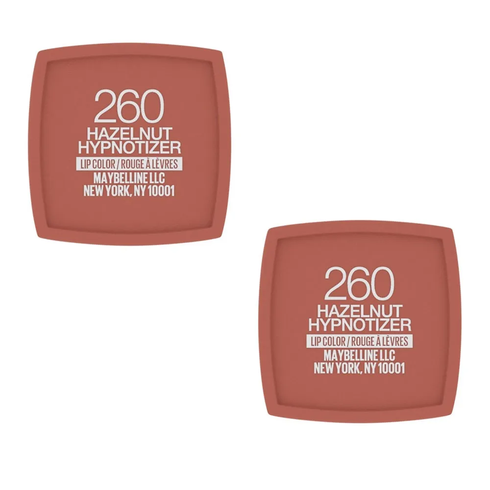 Pack of 2 Maybelline New York SuperStay Matte Ink Liquid Lipstick, Hazelnut Hypnotizer # 260