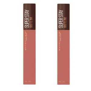 Pack of 2 Maybelline New York SuperStay Matte Ink Liquid Lipstick, Hazelnut Hypnotizer # 260