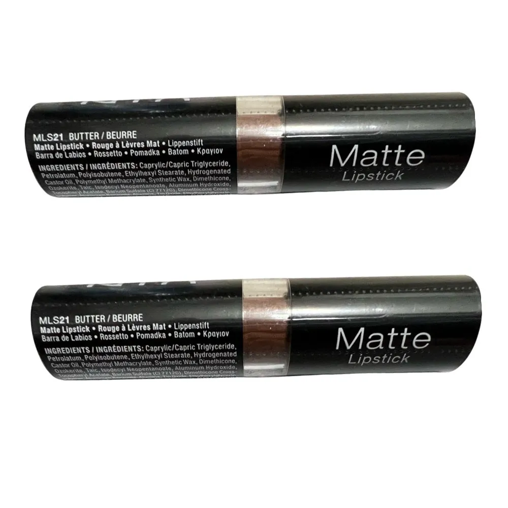 Pack of 2 NYX Matte Lipstick, Butter MLS21