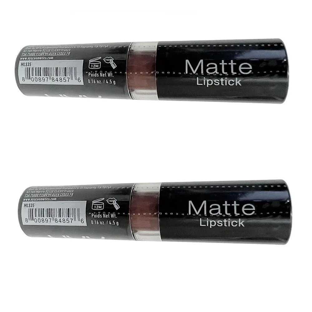 Pack of 2 NYX Matte Lipstick, Honeymoon MLS35