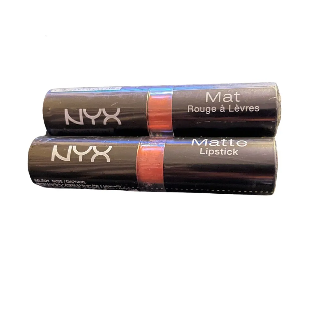 Pack of 2 NYX Matte Lipstick, Nude MLS01