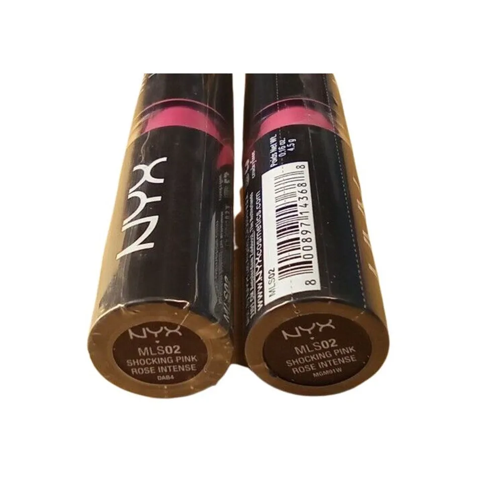 Pack of 2 NYX Matte Lipstick, Shocking Pink MLS02