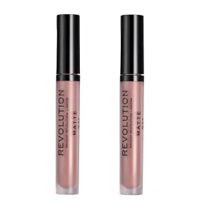 Pack of Makeup Revolution Beauty Revolution Matte Lip Gloss, Brunch 123