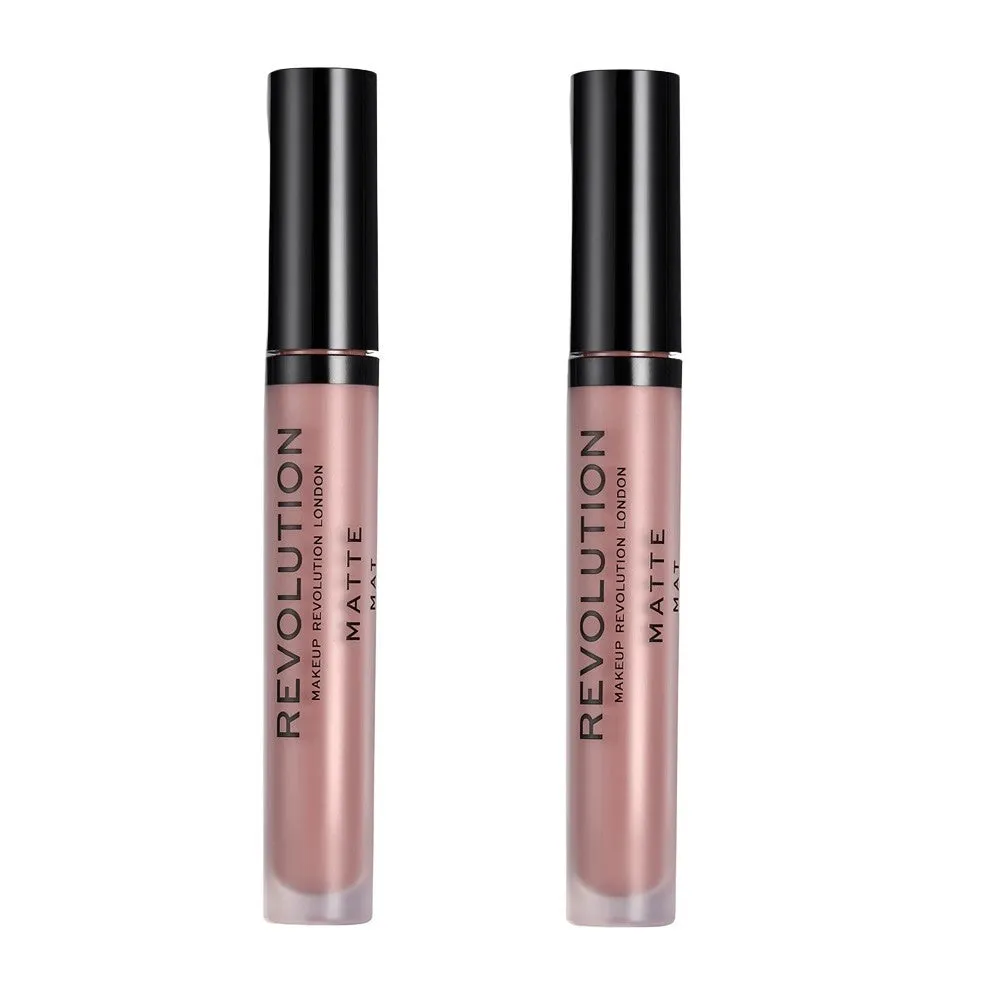 Pack of Makeup Revolution Beauty Revolution Matte Lip Gloss, Brunch 123